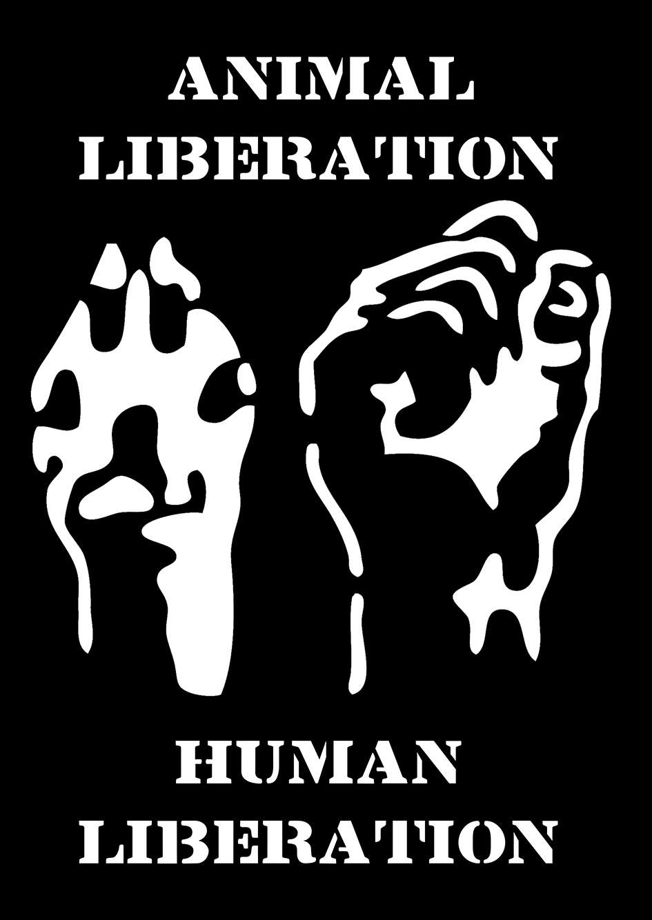 Poster A3 Animal Liberation Human Liberation Plakate Fahnen Plakate Aufkleber Propaganda
